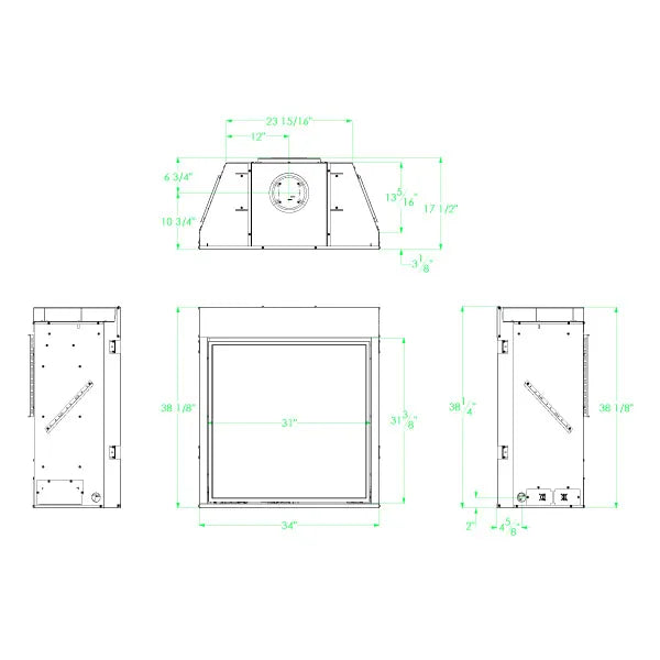 Load image into Gallery viewer, Empire Premium Tahoe Traditional Direct Vent Fireplace - 32&quot;
