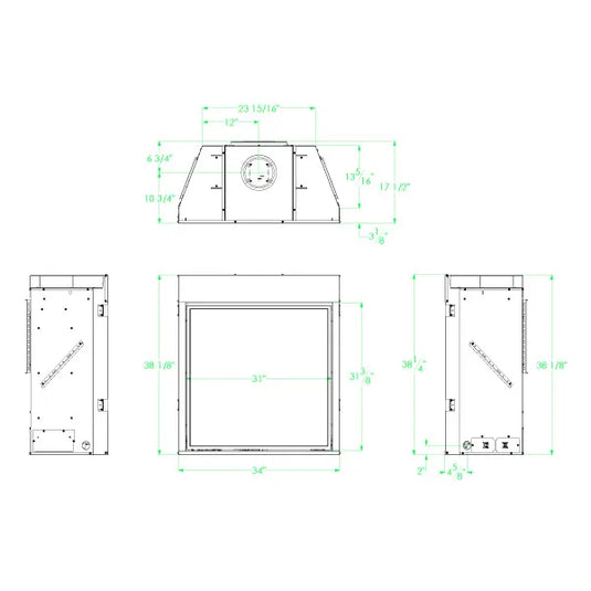 Empire Premium Tahoe Traditional Direct Vent Fireplace - 32