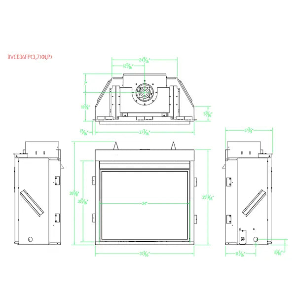 Load image into Gallery viewer, Empire Deluxe Tahoe Clean-Faced Direct Vent Fireplace - 36&quot;
