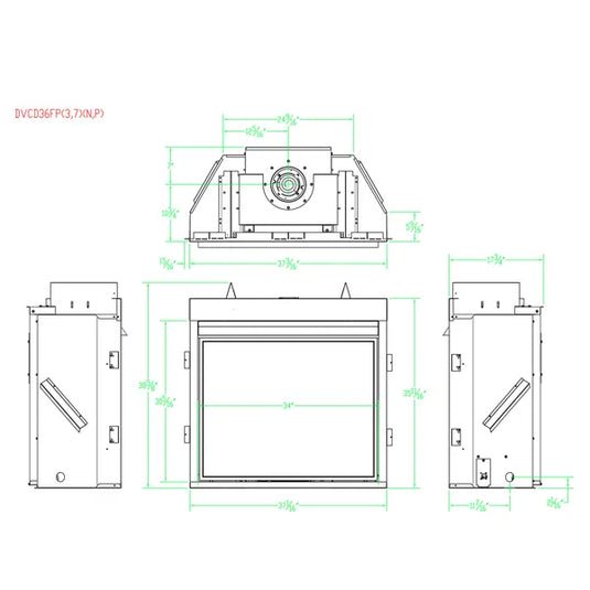 Empire Deluxe Tahoe Clean-Faced Direct Vent Fireplace - 36