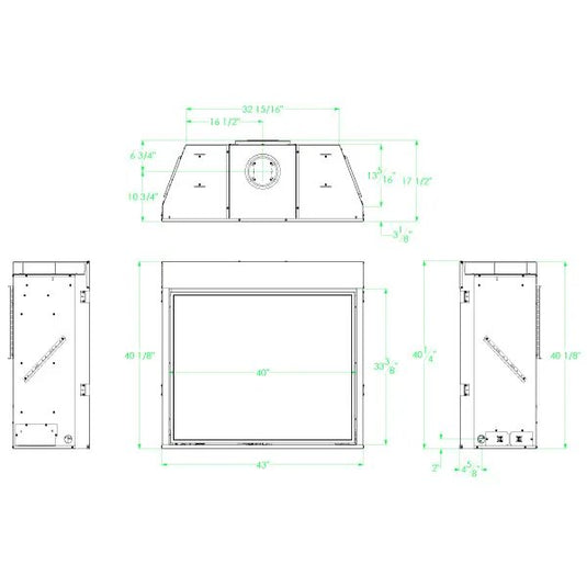 Empire Premium Tahoe Contemporary Direct Vent Fireplace 42"