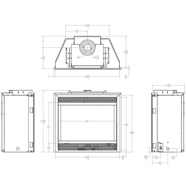 Load image into Gallery viewer, Empire Premium Tahoe Traditional Direct Vent Fireplace - 36&quot;
