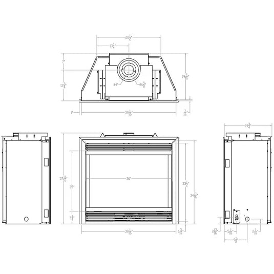 Empire Premium Tahoe Traditional Direct Vent Fireplace - 36"