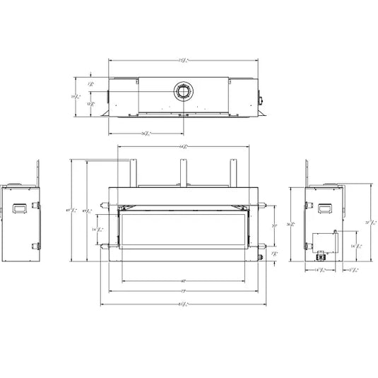 Boulevard Contemporary Direct Vent Fireplace 72"