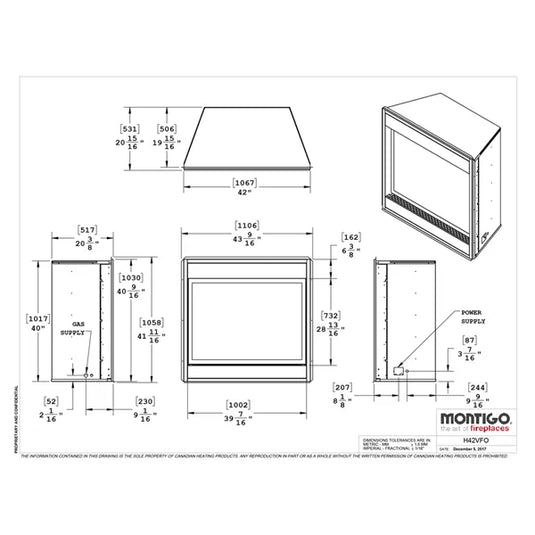 Montigo Divine H42VFO Ventless Outdoor Gas Fireplace