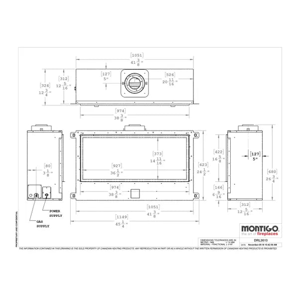 Load image into Gallery viewer, Montigo Delray Direct Vent Gas Fireplace - 36&quot;
