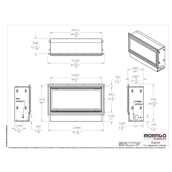 Load image into Gallery viewer, Montigo Mahana PL42VO Ventless Outdoor Gas Fireplace - 42&quot;
