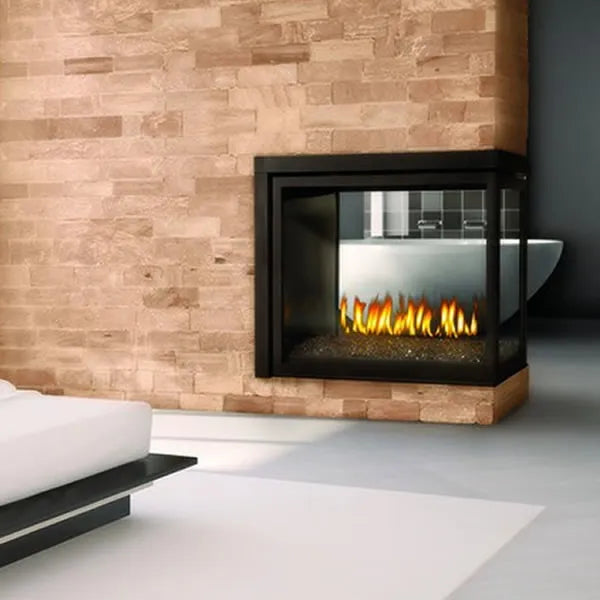 Napoleon BHD4PG Peninsula Direct Vent Gas Fireplace with Fire Glass