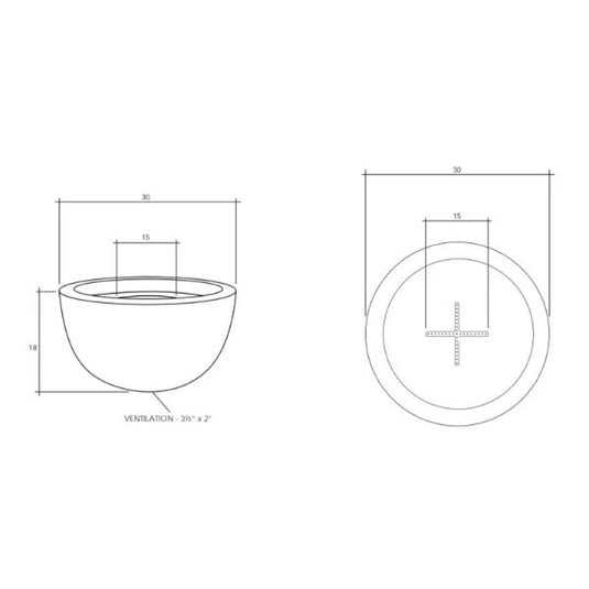 Prism Hardscapes Moderno III Gas Fire Bowl