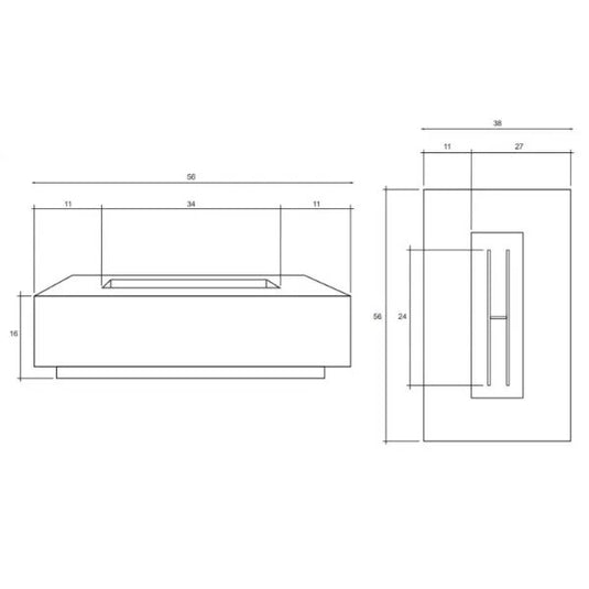 Prism Hardscapes Tavola I Gas Fire Table