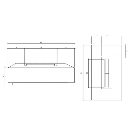 Prism Hardscapes Tavola IV Gas Fire Table