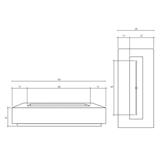 Prism Hardscapes Tavola VI Gas Fire Table