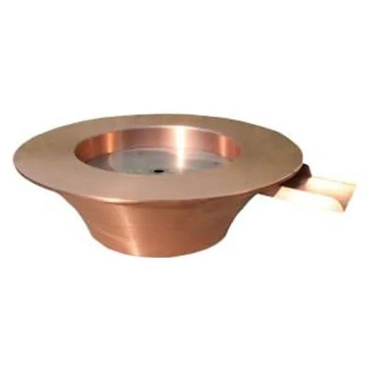 30" x 12" Copper Fire & Water Bowl Match Lit - LP