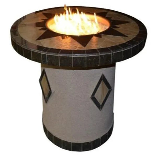 OPT-5545 Round Dining Gas Fire Table - 48" - NG