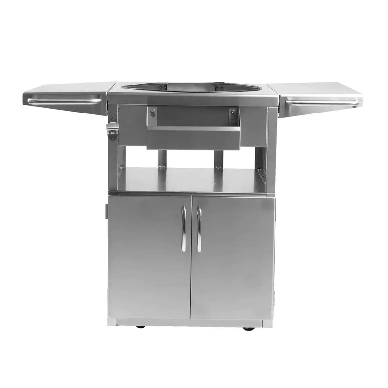 Load image into Gallery viewer, Blaze 20-Inch Cast Aluminum Kamado Grill On Deluxe Stainless Steel Cart - BLZ-20-KAMADO
