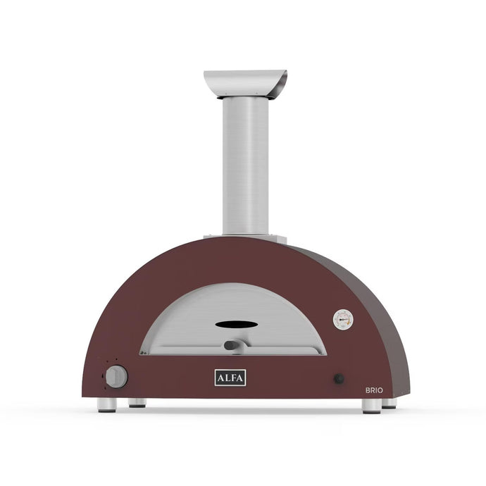 Alfa Brio 27-Inch Outdoor Countertop Propane Gas Pizza Oven - Antique Red