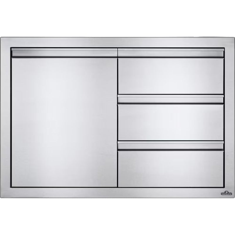 Load image into Gallery viewer, Napoleon 36-Inch Stainless Steel Single Door and Double Drawer - BI-3624-1D2DR
