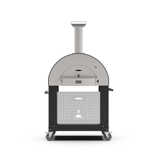 Alfa Classico 2 Pizze Propane Pizza Oven W/ Natural Gas Conversion Kit and Oven Base - Ardesia Grey