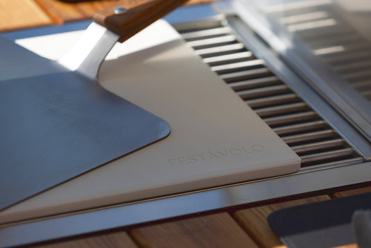 Festavolo Ceramic Pizza & Baking Stone smooth ceramic surface & pizza peel