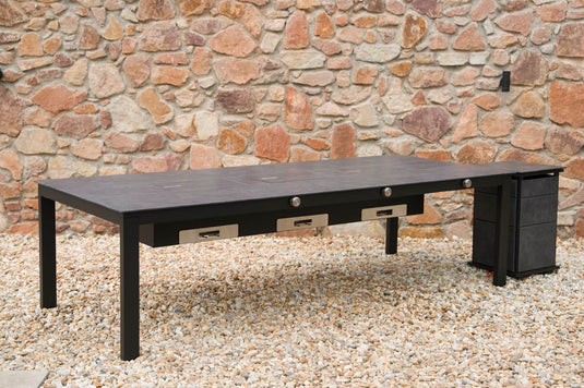 Festavolo FORTE GRANDE HPL dining grill table in Notte color