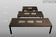 Load image into Gallery viewer, Festavolo FORTE dining grill tables in notte finish, shown in PICCOLO, MEDIO, and GRANDE sizes
