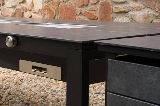 Festavolo FORTE Notte dining grill table close-up