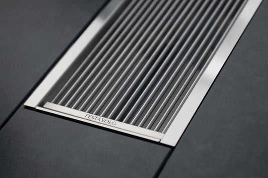 Festavolo FORTE dining grill table Notte finish detail