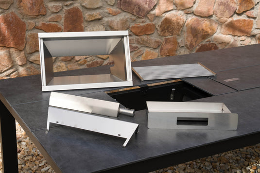 Festavolo FORTE Notte integrated gas grill unit