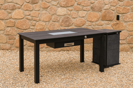 Festavolo FORTE PICCOLO HPL dining grill table in Notte color