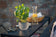 Load image into Gallery viewer, Festavolo FORTE sideboard used as a side table for serving food and drinks with a flowerpot
