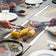Load image into Gallery viewer, Festavolo Grill Tongs grilling corn and meat on a grill
