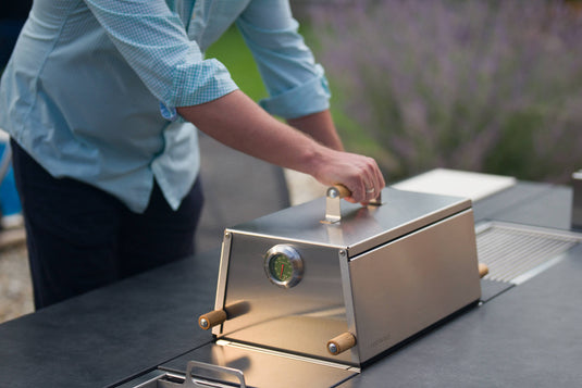Festavolo Pizza Oven top handle made from thermo-ash wood