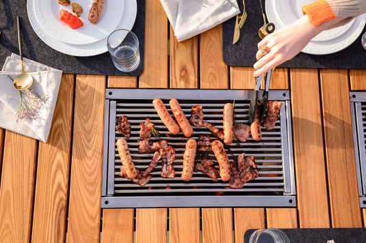 Festavolo Stainless Steel Grill Grate grilling sausages
