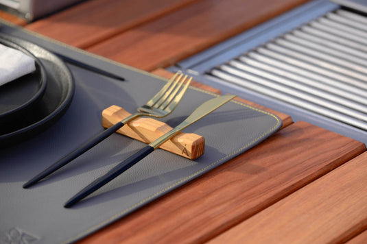 Festavolo Thermo-Ash Cutlery Rest with fork and knife