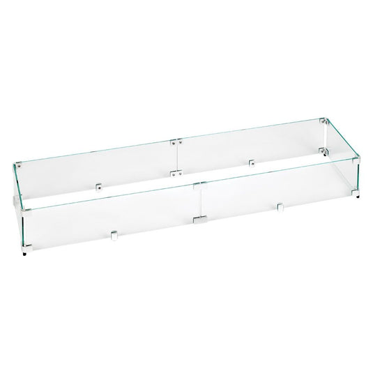 Linear Glass Flame Guard for 36" x 6" Linear Drop-In Fire Pit Pan