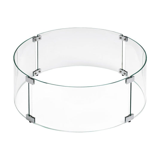 Round Glass Flame Guard for 25" Round Drop-In Fire Pit Pan