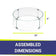 Load image into Gallery viewer, Round Glass Flame Guard for 25" Round Drop-In Fire Pit Pan
