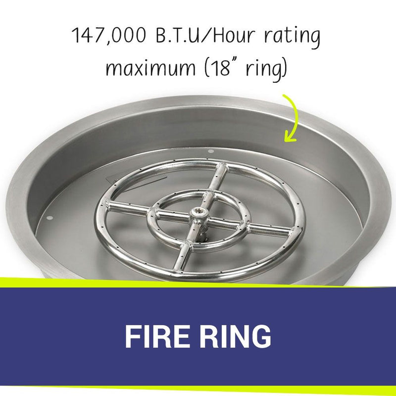 Load image into Gallery viewer, 25&quot; Stainless Steel Round Drop-In Pan With 18&quot; Ring Burner
