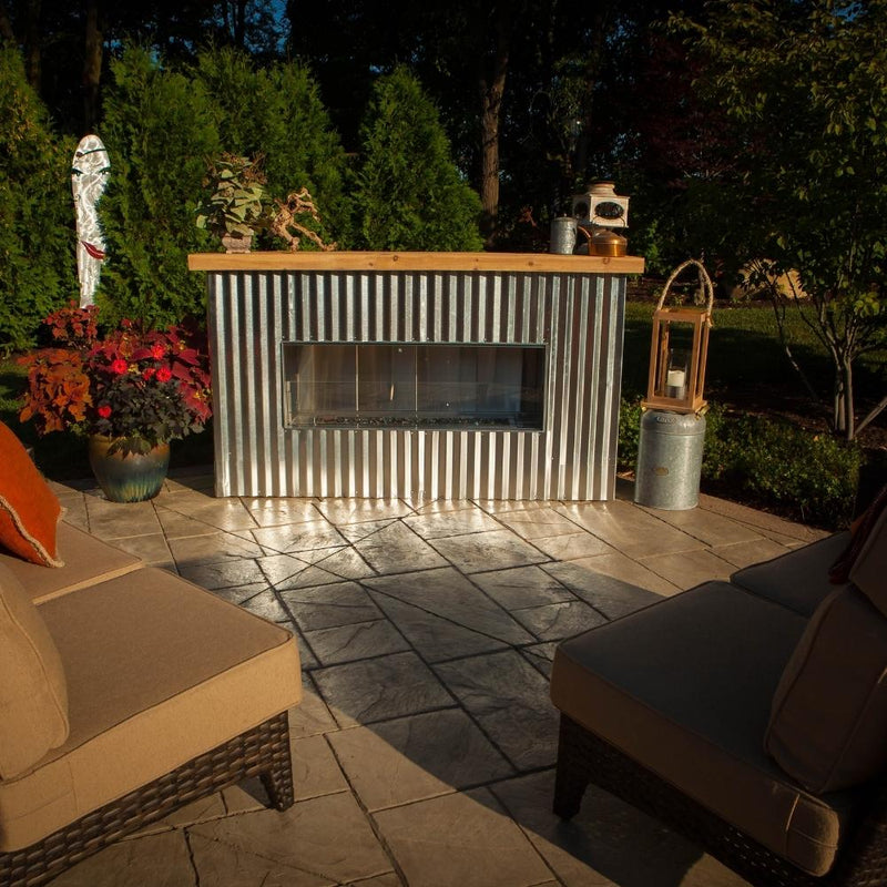 Load image into Gallery viewer, Firegear Kalea Bay Outdoor Linear Vent Free Gas Fireplace with LED Lights
