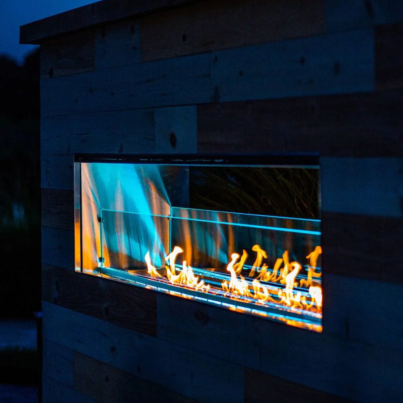 Load image into Gallery viewer, Firegear Kalea Bay Outdoor Linear Vent Free Gas Fireplace with LED Lights
