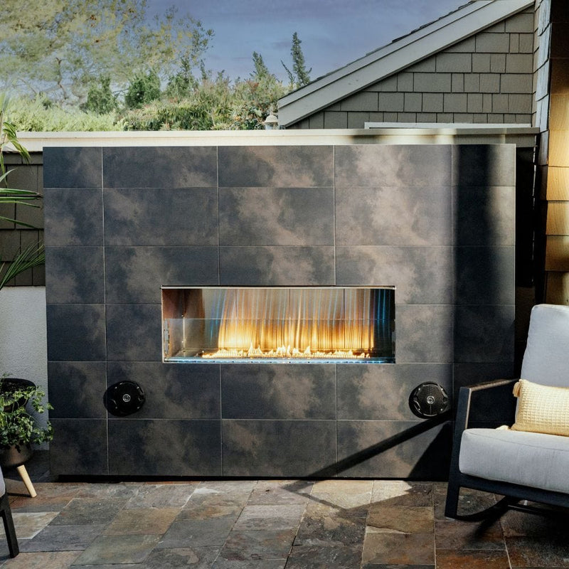 Load image into Gallery viewer, Firegear Kalea Bay Outdoor Linear Vent Free Gas Fireplace with LED Lights
