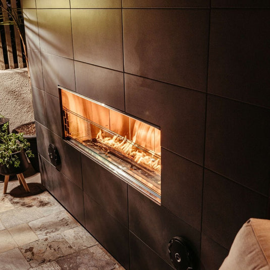 Firegear Kalea Bay Outdoor Linear Vent Free Gas Fireplace with LED Lights