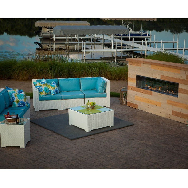 Load image into Gallery viewer, Firegear Kalea Bay Outdoor Linear Vent Free Gas Fireplace with LED Lights
