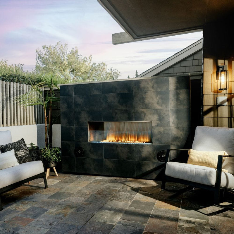 Load image into Gallery viewer, Firegear Kalea Bay Outdoor Linear Vent Free Gas Fireplace with LED Lights
