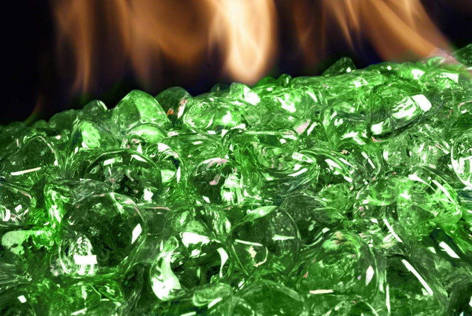 American Fyre Designs 10-Pound Diamond Nugget Fire Glass, Emerald