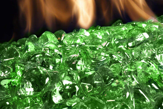 American Fyre Designs 10-Pound Diamond Nugget Fire Glass, Emerald