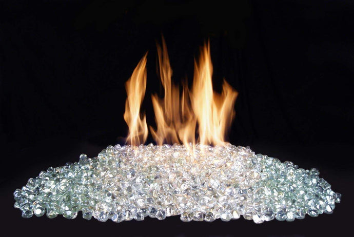 American Fyre Designs 10-Pound Diamond Nugget Fire Glass, Clear