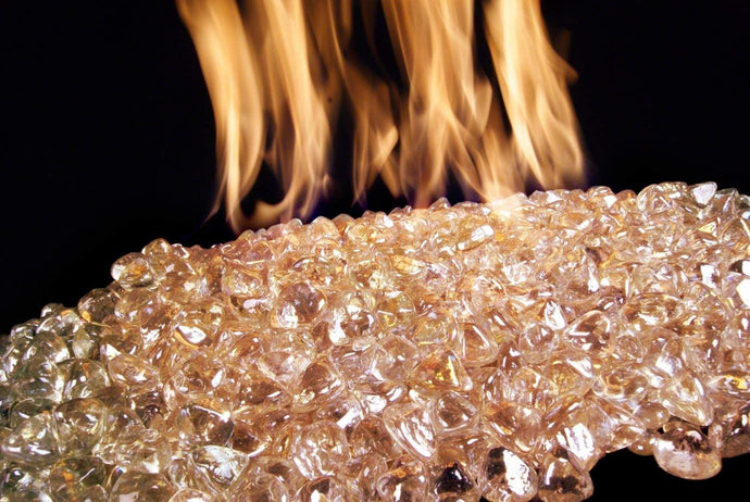 American Fyre Designs 10-Pound Diamond Nugget Fire Glass, Rose