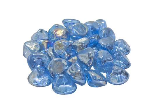 American Fyre Designs 10-Pound Diamond Nugget Fire Glass, Steel Blue