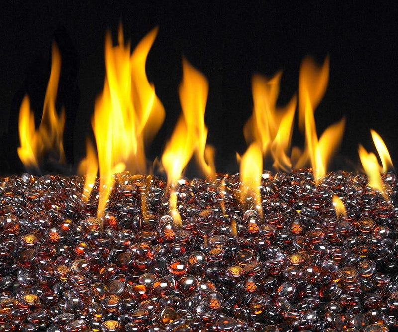 Load image into Gallery viewer, American Fyre Designs 10-Pound Fire Glass Gems, Deep Amber
